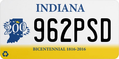 IN license plate 962PSD