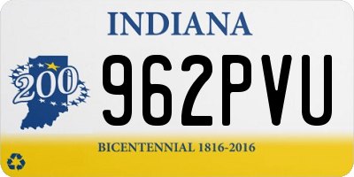 IN license plate 962PVU