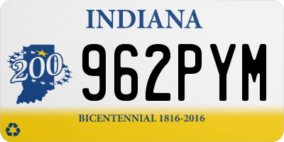 IN license plate 962PYM