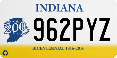IN license plate 962PYZ