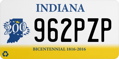 IN license plate 962PZP