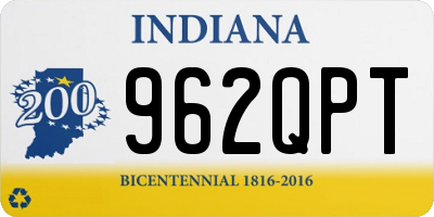 IN license plate 962QPT