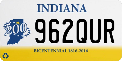 IN license plate 962QUR