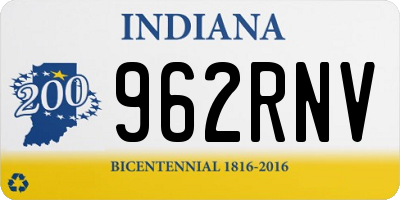 IN license plate 962RNV