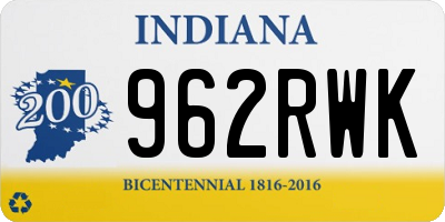 IN license plate 962RWK