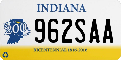 IN license plate 962SAA
