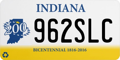 IN license plate 962SLC