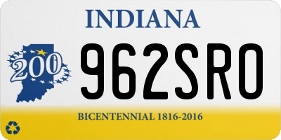 IN license plate 962SRO