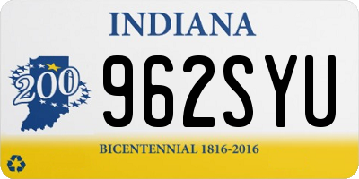 IN license plate 962SYU