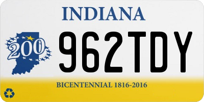 IN license plate 962TDY