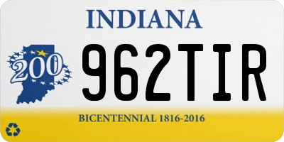IN license plate 962TIR