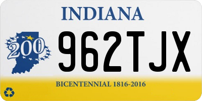 IN license plate 962TJX