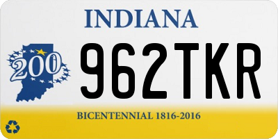 IN license plate 962TKR