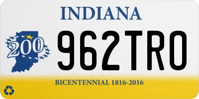 IN license plate 962TRO