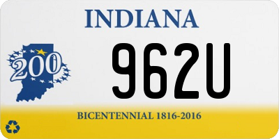 IN license plate 962U