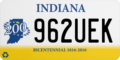 IN license plate 962UEK
