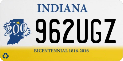 IN license plate 962UGZ