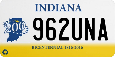 IN license plate 962UNA