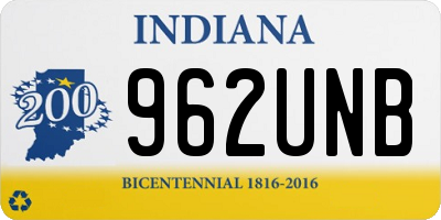IN license plate 962UNB