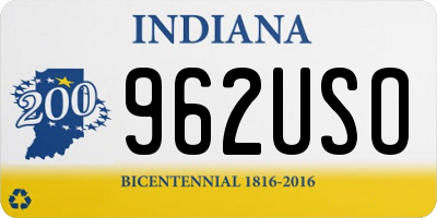 IN license plate 962USO