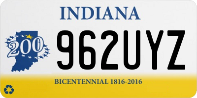 IN license plate 962UYZ