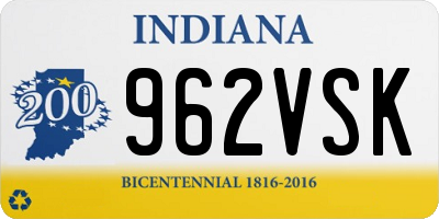 IN license plate 962VSK