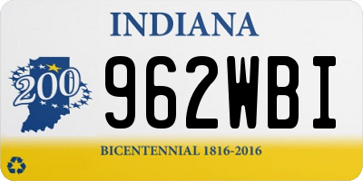 IN license plate 962WBI