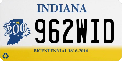 IN license plate 962WID