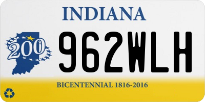 IN license plate 962WLH