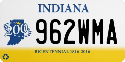 IN license plate 962WMA