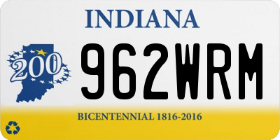 IN license plate 962WRM