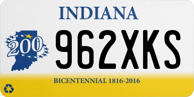 IN license plate 962XKS