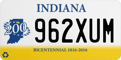 IN license plate 962XUM