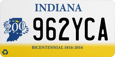 IN license plate 962YCA