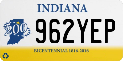 IN license plate 962YEP