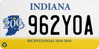 IN license plate 962YOA