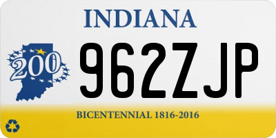 IN license plate 962ZJP