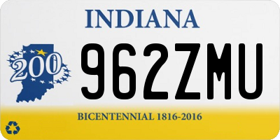 IN license plate 962ZMU