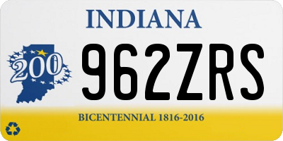IN license plate 962ZRS