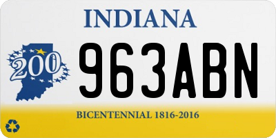 IN license plate 963ABN