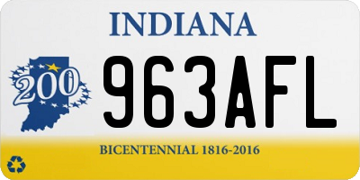 IN license plate 963AFL