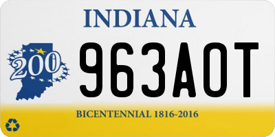 IN license plate 963AOT