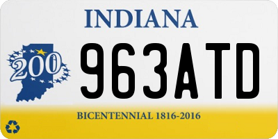 IN license plate 963ATD