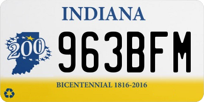 IN license plate 963BFM
