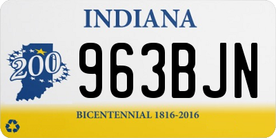IN license plate 963BJN