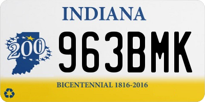IN license plate 963BMK