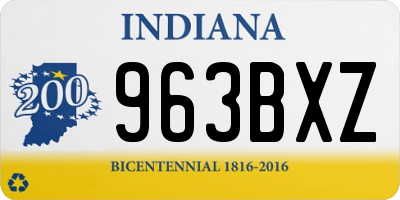 IN license plate 963BXZ