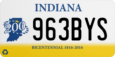 IN license plate 963BYS