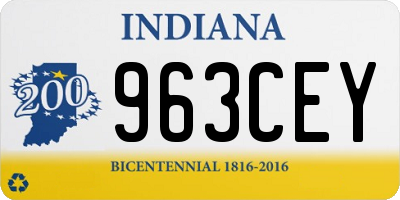 IN license plate 963CEY