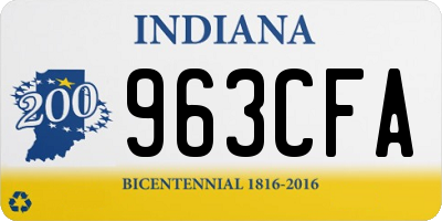 IN license plate 963CFA